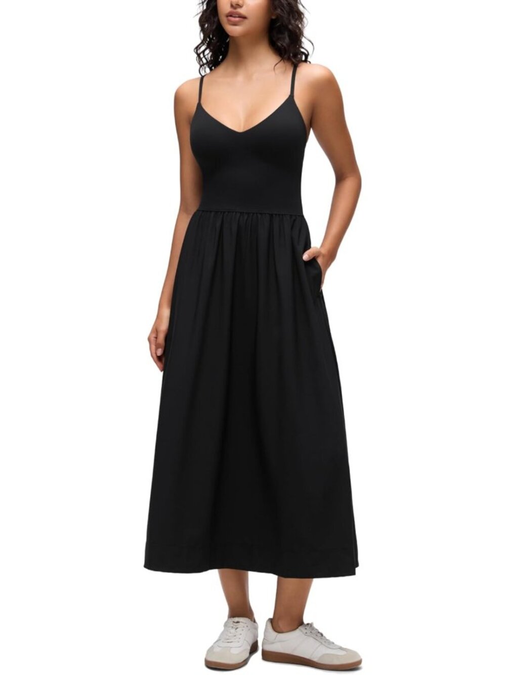 V-Neck Maxi Casual Tank Dress - Lightweight, Comfortable, Perfect for Summer